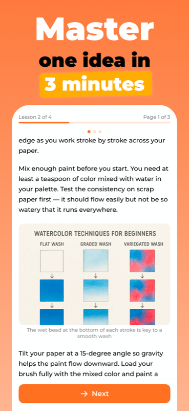 A lesson with illustrations